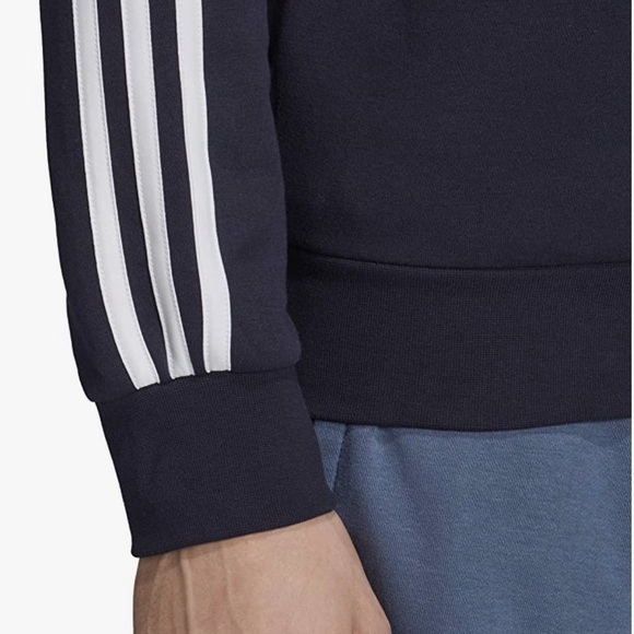 adidas Men's Essentials 3-Stripes Fleece Crew - Picture 5 of 13